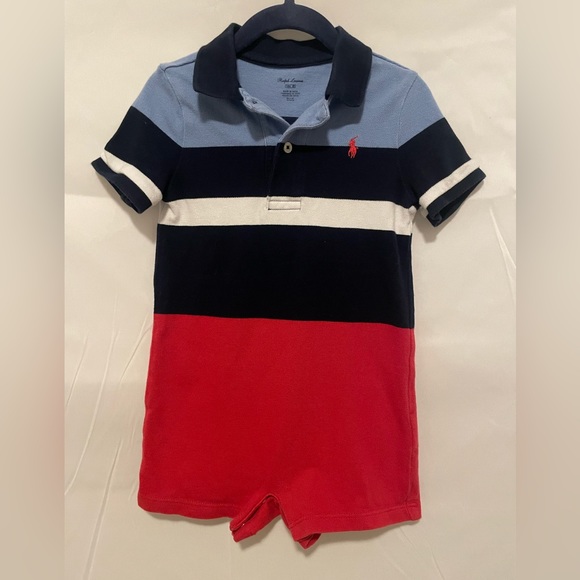Ralph Lauren Other - Ralph Lauren Striped Polo Shortall 18M